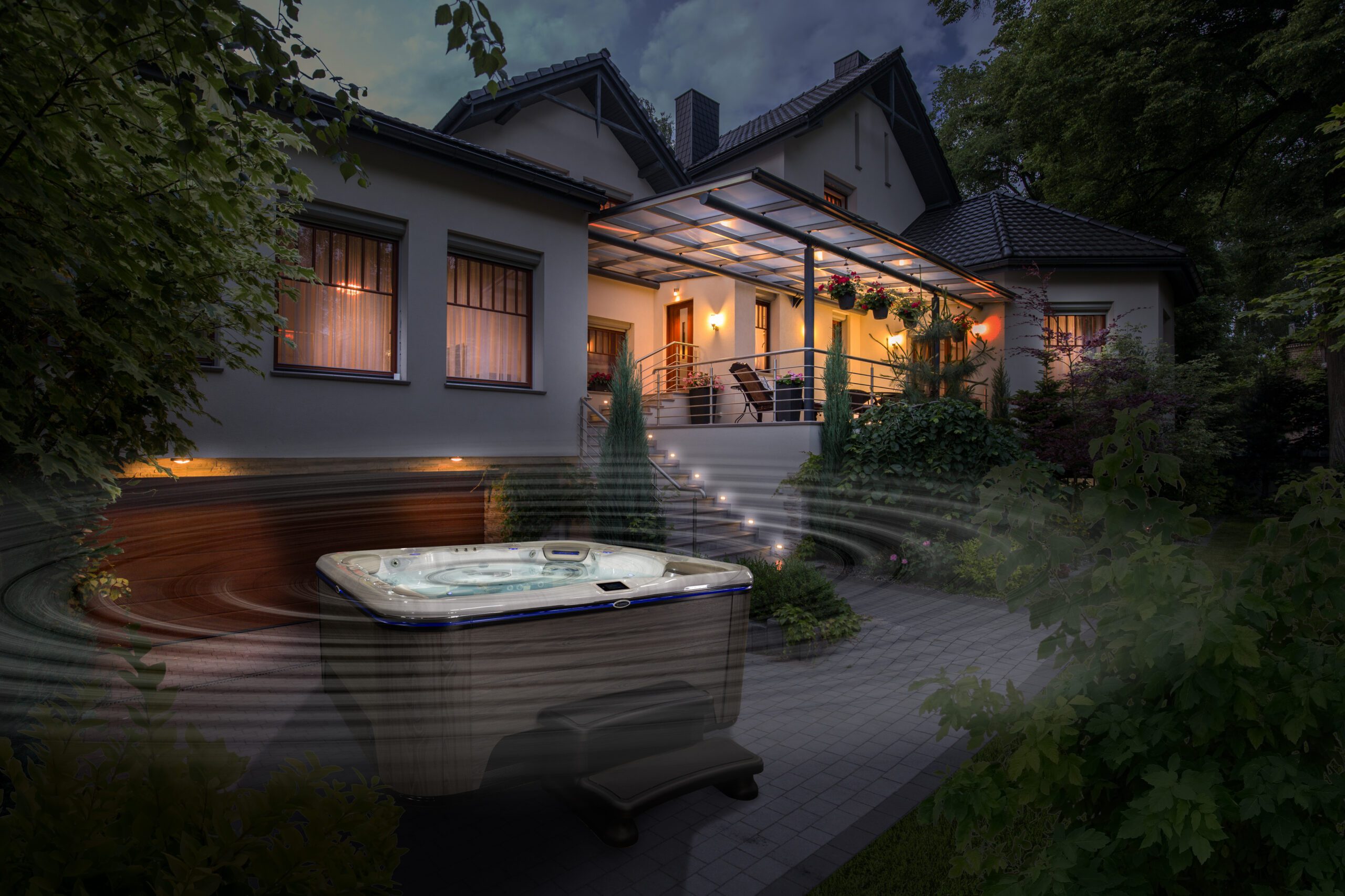 Luxury residence with hot tub and cozy terrace - Lunar Lagoons Ohio