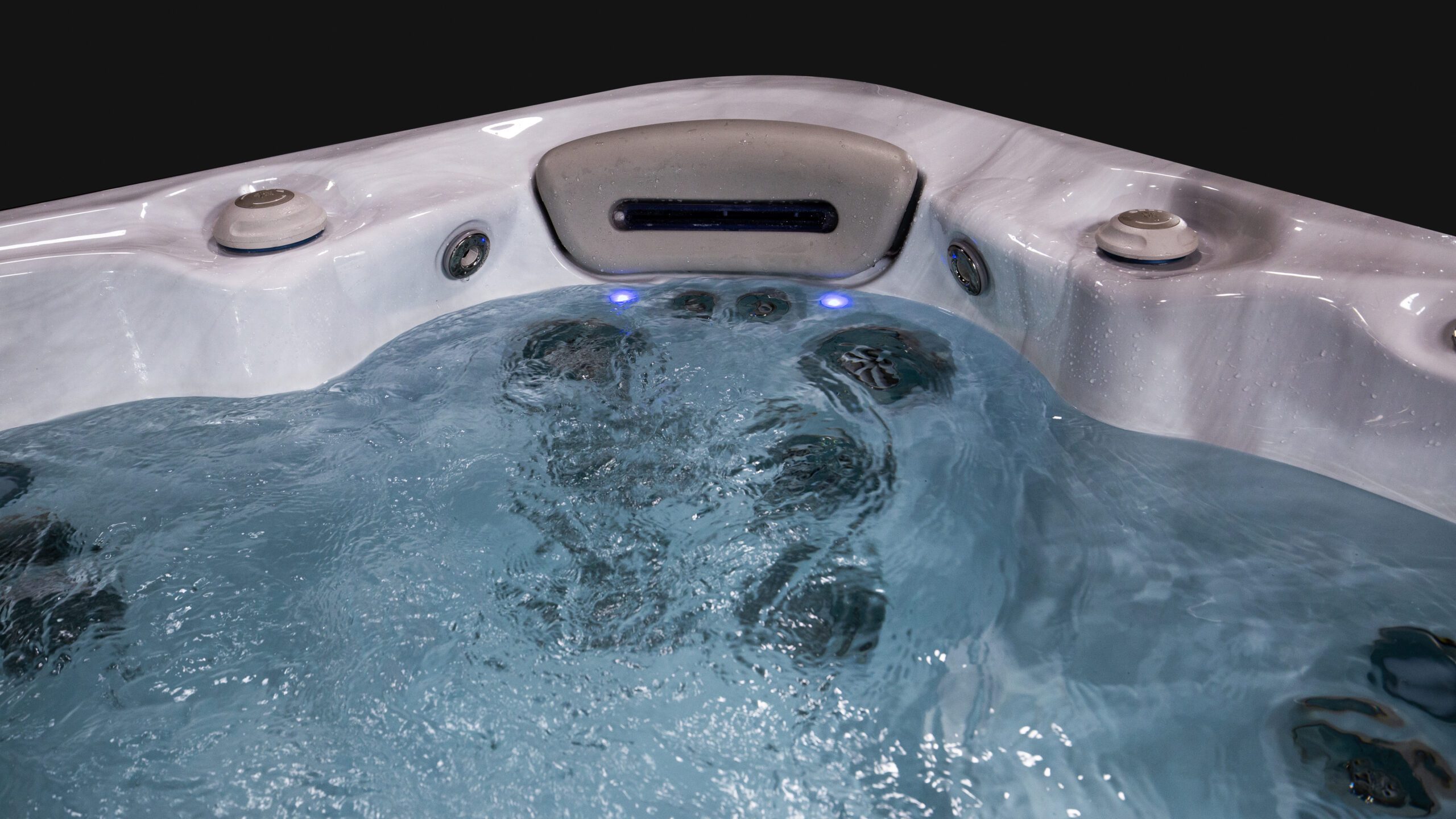 Hydropool hot tub with water and lights - Lunar Lagoons Ohio