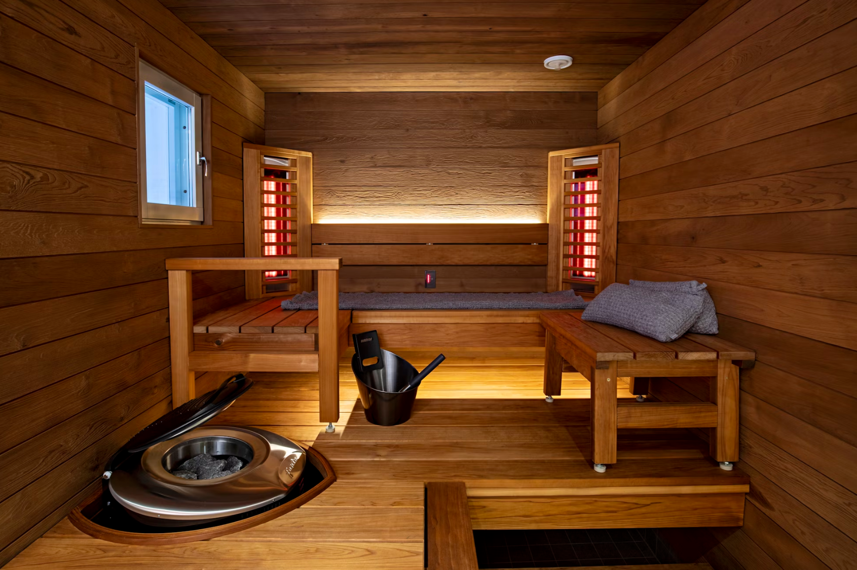 Harvia Sauna - Wood Interior- Lunar Lagoons
